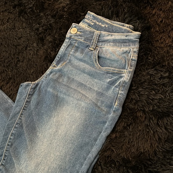 Maurices Blue Jeans with Red Plaid Accents - Picture 3 of 12